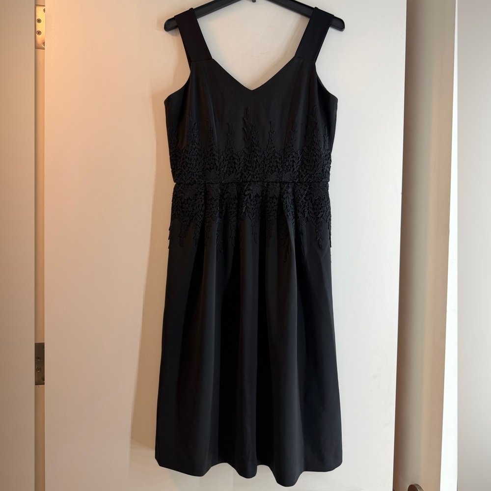 Alfani Black Embroidered Midi Dress